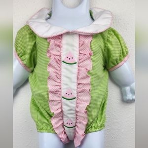 🥳SALE🥳🍉 LuLu Bebe DESIGNER boutique watermelon romper